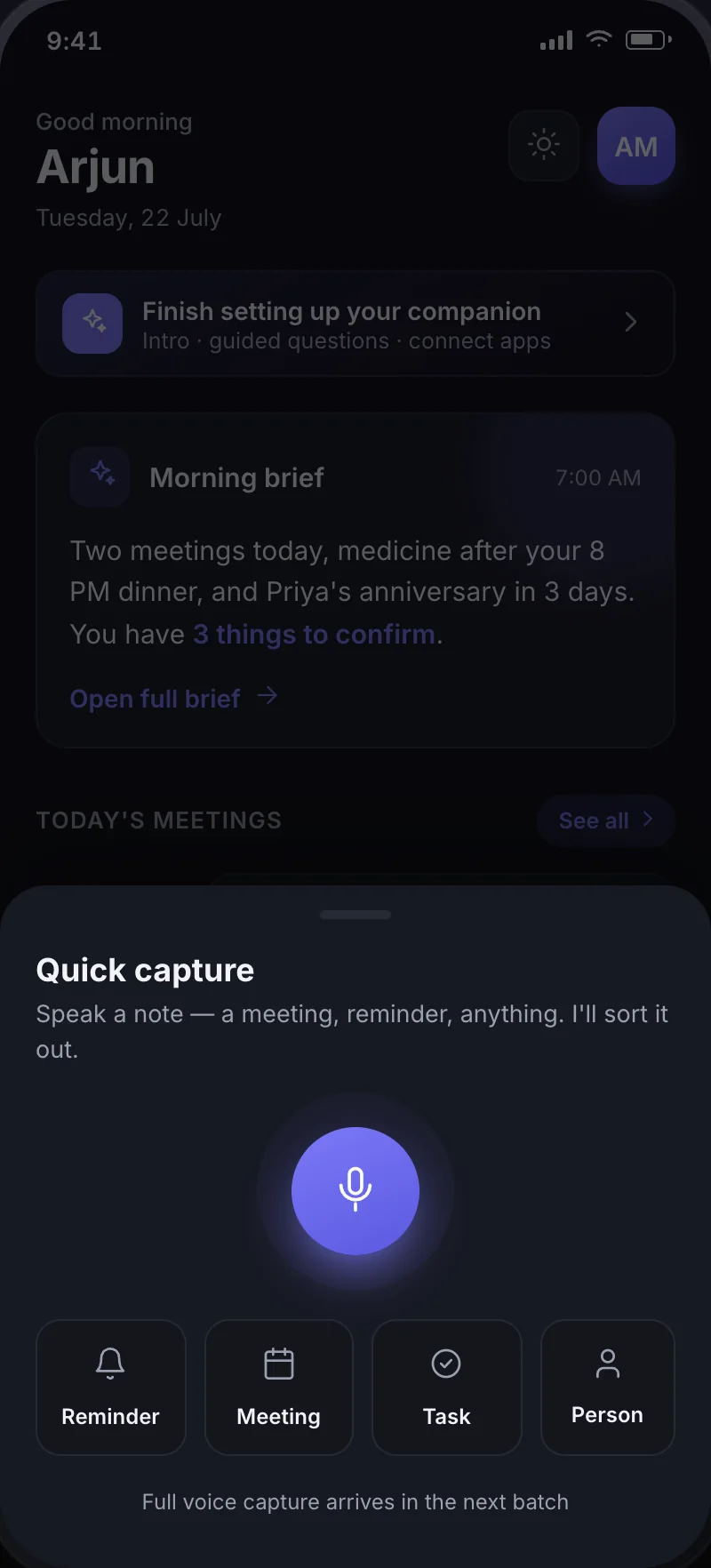Truelink app: Recording